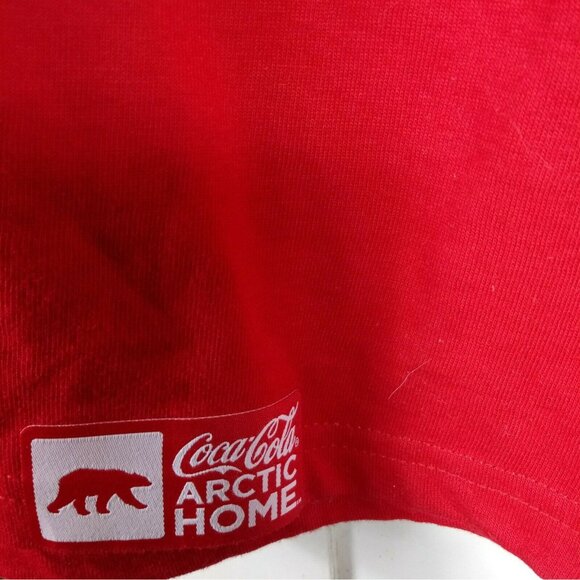 Coca Cola Arctic Home T-Shirt Men's XL Red Polar Bear Graphic Eco-Friendly Tee - Picture 4 of 8
